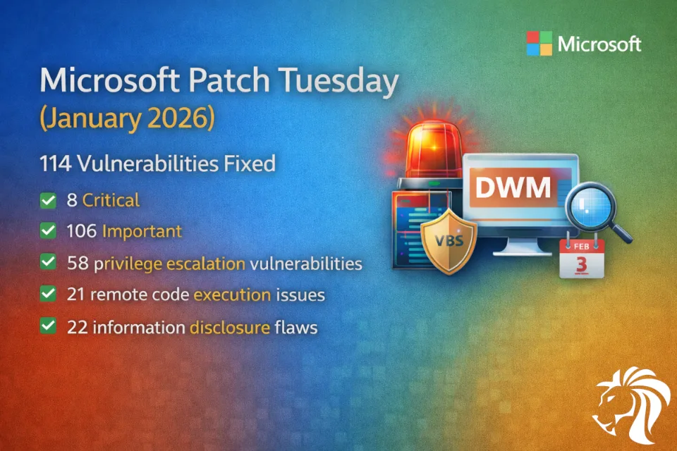 Microsoft Patch Tuesday (January 2026): 114 Vulnerabilities Fixed