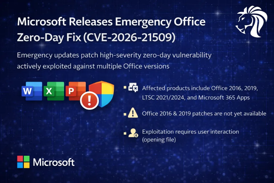 Microsoft Releases Emergency Office Zero-Day Fix (CVE-2026-21509)