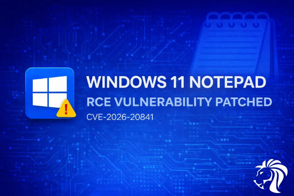 Microsoft patches Windows 11 Notepad RCE flaw (CVE-2026-20841)