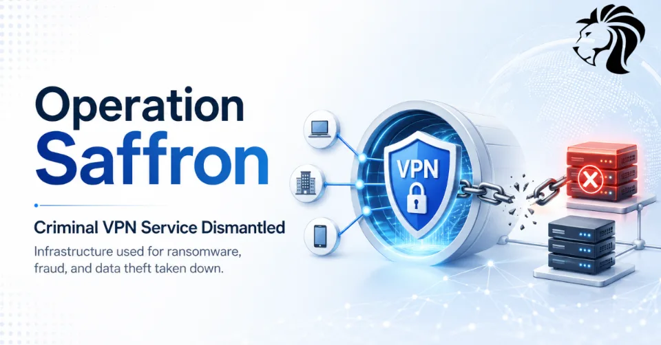 Operation Saffron: Authorities Dismantle Criminal VPN Service Used by Ransomware Groups