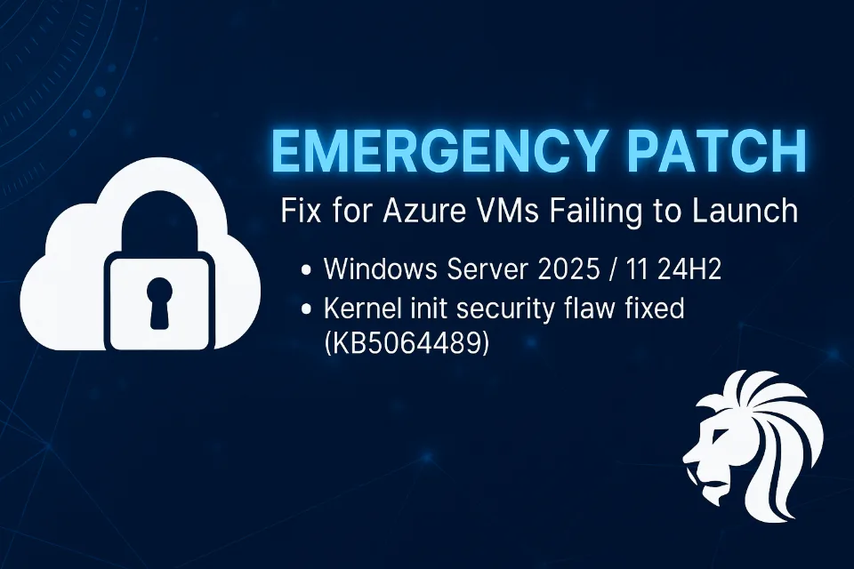 Microsoft Issues Emergency Update to Resolve Azure VM Startup Failure (KB5064489)