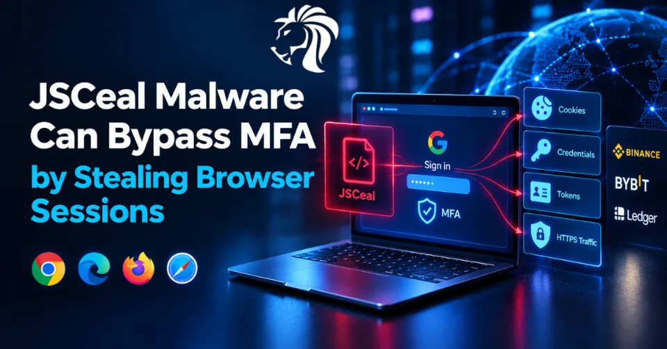 JSCeal Malware Targets Browser Sessions and Crypto Accounts Through Malvertising